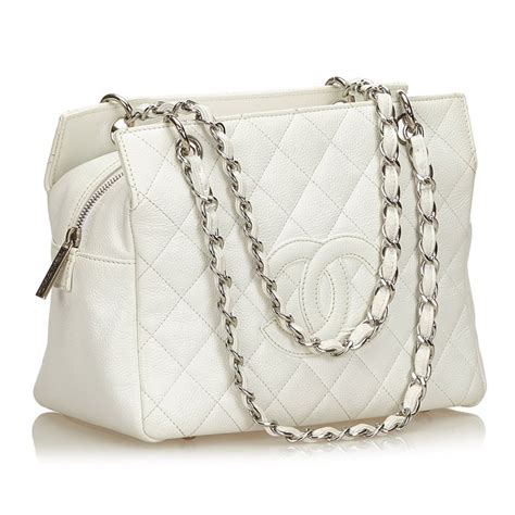 white chanel bag 2017|white vintage Chanel bag.